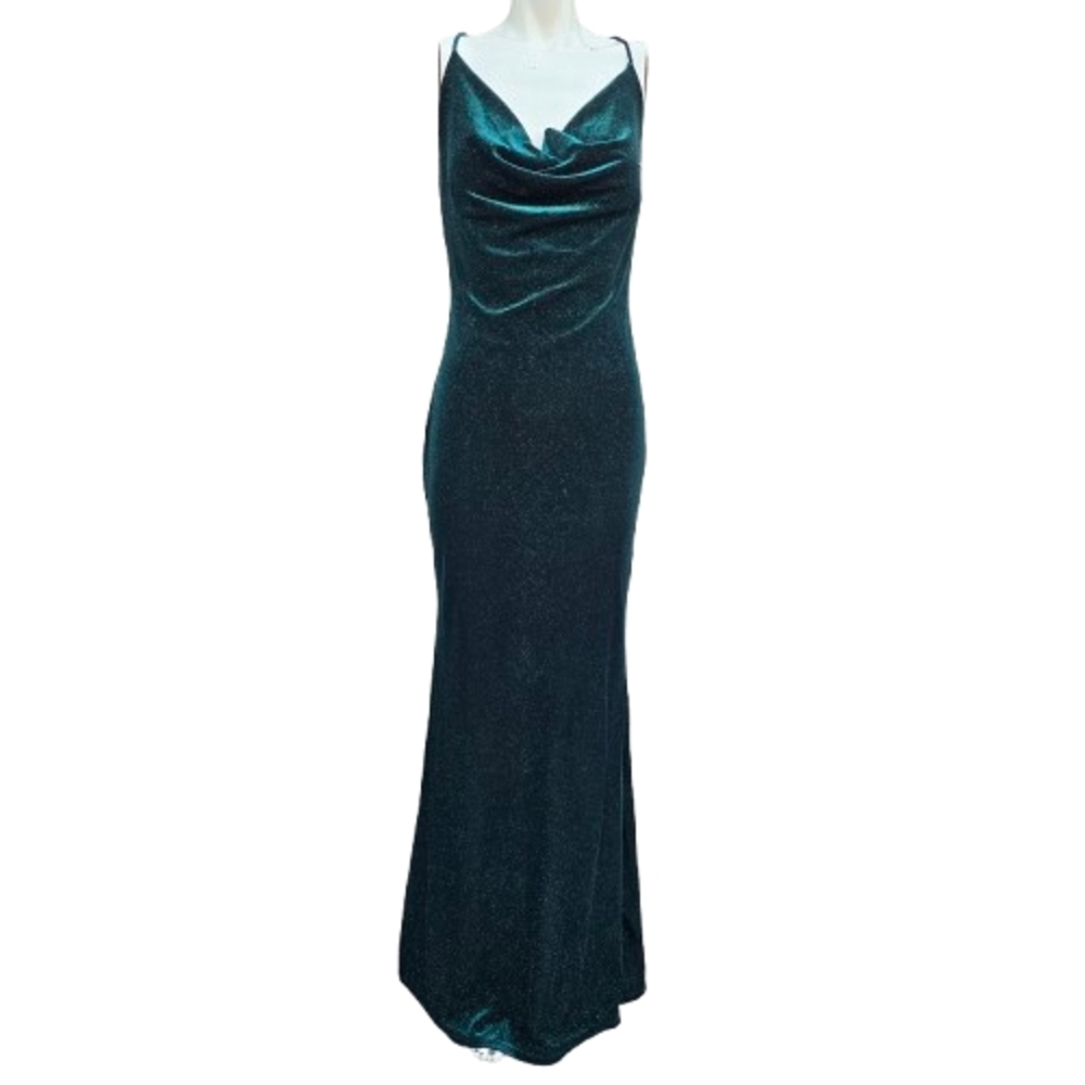 Elegant Shimmer Maxi Dress Sz S